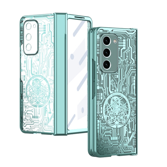 For Samsung Galaxy Z Fold2 5G Mechanical Legend Integrated Electroplating All-inclusive Phone Case(Green) - Galaxy Phone Cases by buy2fix | Online Shopping UK | buy2fix