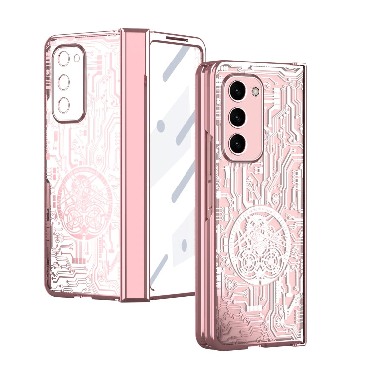 For Samsung Galaxy Z Fold2 5G Mechanical Legend Integrated Electroplating All-inclusive Phone Case(Rose Gold) - Galaxy Phone Cases by buy2fix | Online Shopping UK | buy2fix