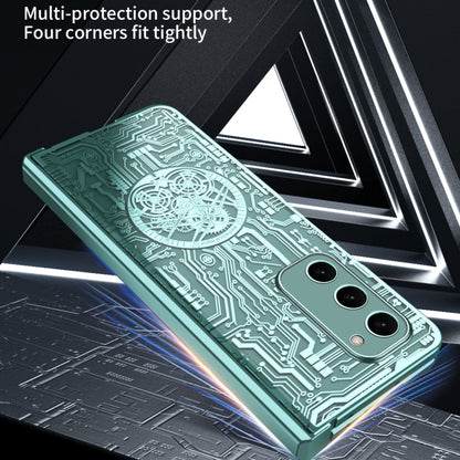 For Samsung Galaxy Z Fold2 5G Mechanical Legend Integrated Electroplating All-inclusive Phone Case(Champagne Gold) - Galaxy Phone Cases by buy2fix | Online Shopping UK | buy2fix