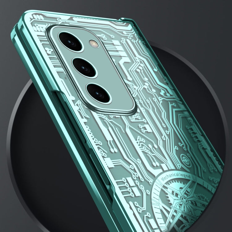 For Samsung Galaxy Z Fold2 5G Mechanical Legend Integrated Electroplating All-inclusive Phone Case(Black) - Galaxy Phone Cases by buy2fix | Online Shopping UK | buy2fix