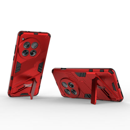 For OnePlus 12 5G Punk Armor 2 in 1 PC + TPU Phone Case with Holder(Red) - OnePlus Cases by buy2fix | Online Shopping UK | buy2fix