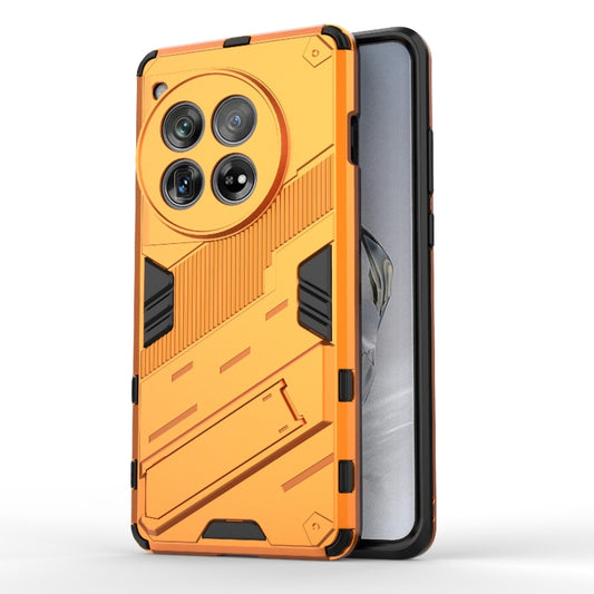 For OnePlus 12 5G Punk Armor 2 in 1 PC + TPU Phone Case with Holder(Orange) - OnePlus Cases by buy2fix | Online Shopping UK | buy2fix