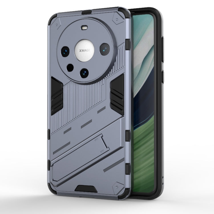 For Huawei Mate 60 Pro Punk Armor 2 in 1 PC + TPU Phone Case with Holder(Grey) - Huawei Cases by buy2fix | Online Shopping UK | buy2fix