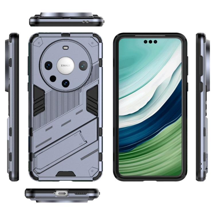 For Huawei Mate 60 Pro Punk Armor 2 in 1 PC + TPU Phone Case with Holder(Grey) - Huawei Cases by buy2fix | Online Shopping UK | buy2fix