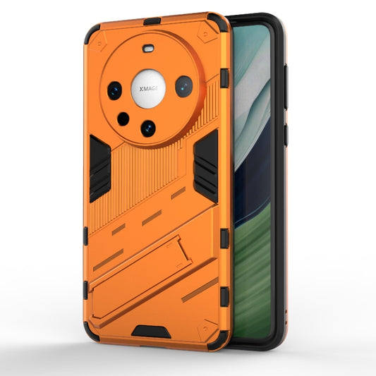 For Huawei Mate 60 Pro Punk Armor 2 in 1 PC + TPU Phone Case with Holder(Orange) - Huawei Cases by buy2fix | Online Shopping UK | buy2fix