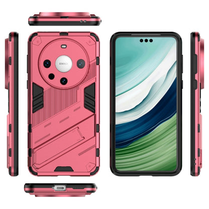 For Huawei Mate 60 Pro Punk Armor 2 in 1 PC + TPU Phone Case with Holder(Light Red) - Huawei Cases by buy2fix | Online Shopping UK | buy2fix