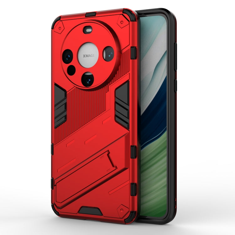 For Huawei Mate 60 Punk Armor 2 in 1 PC + TPU Phone Case with Holder(Red) - Huawei Cases by buy2fix | Online Shopping UK | buy2fix
