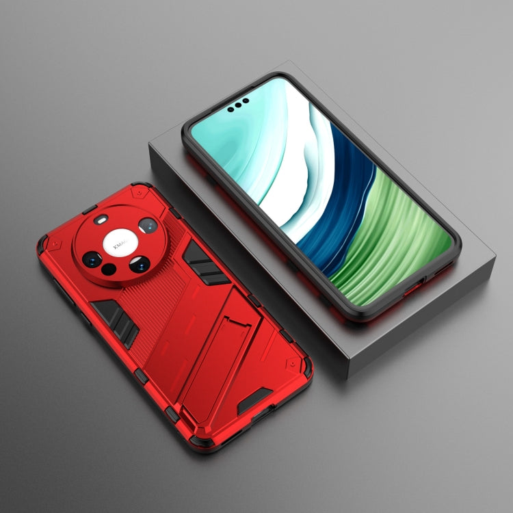 For Huawei Mate 60 Punk Armor 2 in 1 PC + TPU Phone Case with Holder(Red) - Huawei Cases by buy2fix | Online Shopping UK | buy2fix