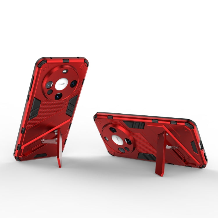 For Huawei Mate 60 Punk Armor 2 in 1 PC + TPU Phone Case with Holder(Red) - Huawei Cases by buy2fix | Online Shopping UK | buy2fix