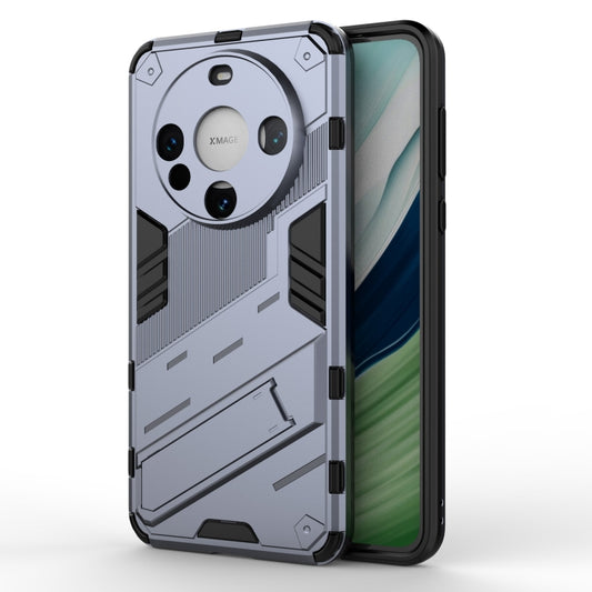 For Huawei Mate 60 Punk Armor 2 in 1 PC + TPU Phone Case with Holder(Grey) - Huawei Cases by buy2fix | Online Shopping UK | buy2fix