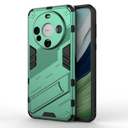 For Huawei Mate 60 Punk Armor 2 in 1 PC + TPU Phone Case with Holder(Green) - Huawei Cases by buy2fix | Online Shopping UK | buy2fix