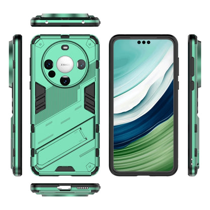 For Huawei Mate 60 Punk Armor 2 in 1 PC + TPU Phone Case with Holder(Green) - Huawei Cases by buy2fix | Online Shopping UK | buy2fix