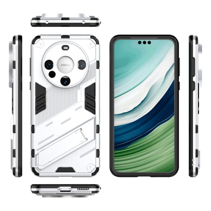 For Huawei Mate 60 Punk Armor 2 in 1 PC + TPU Phone Case with Holder(White) - Huawei Cases by buy2fix | Online Shopping UK | buy2fix