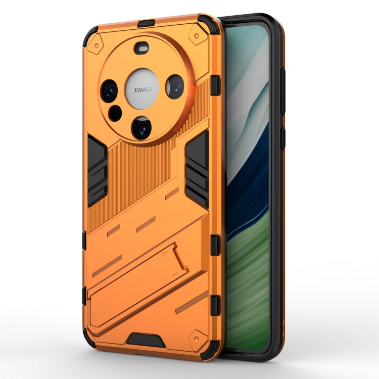For Huawei Mate 60 Punk Armor 2 in 1 PC + TPU Phone Case with Holder(Orange) - Huawei Cases by buy2fix | Online Shopping UK | buy2fix