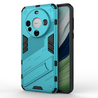 For Huawei Mate 60 Punk Armor 2 in 1 PC + TPU Phone Case with Holder(Blue) - Huawei Cases by buy2fix | Online Shopping UK | buy2fix