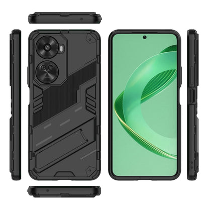 For Huawei nova 11 SE Punk Armor 2 in 1 PC + TPU Phone Case with Holder(Black) - Huawei Cases by buy2fix | Online Shopping UK | buy2fix