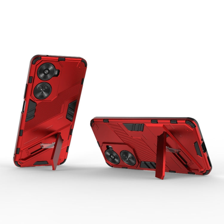 For Huawei nova 11 SE Punk Armor 2 in 1 PC + TPU Phone Case with Holder(Red) - Huawei Cases by buy2fix | Online Shopping UK | buy2fix