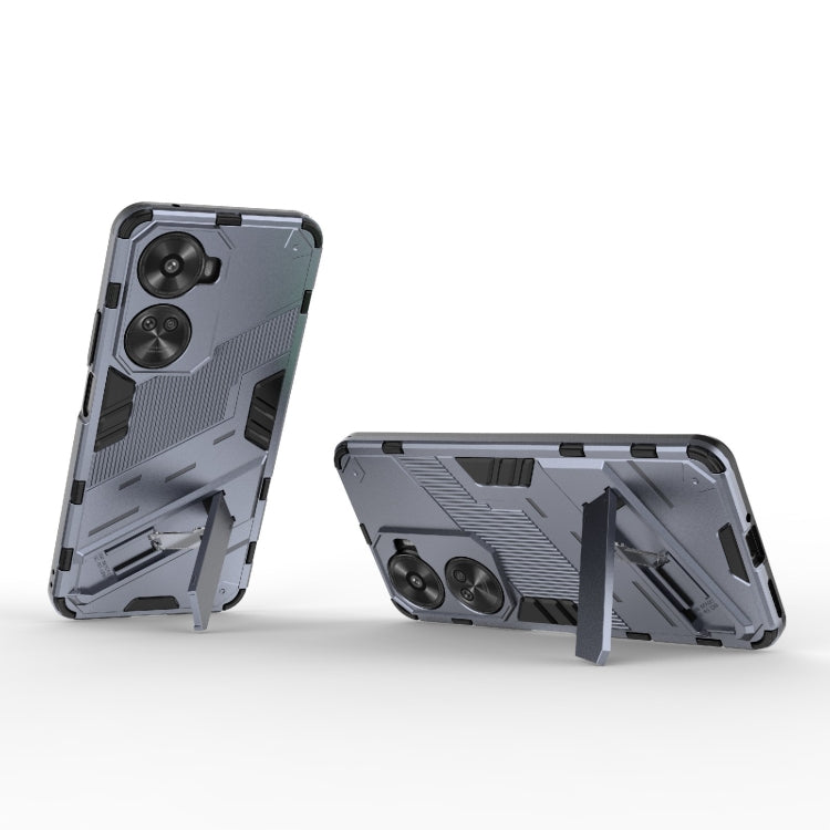 For Huawei nova 11 SE Punk Armor 2 in 1 PC + TPU Phone Case with Holder(Grey) - Huawei Cases by buy2fix | Online Shopping UK | buy2fix