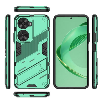 For Huawei nova 11 SE Punk Armor 2 in 1 PC + TPU Phone Case with Holder(Green) - Huawei Cases by buy2fix | Online Shopping UK | buy2fix