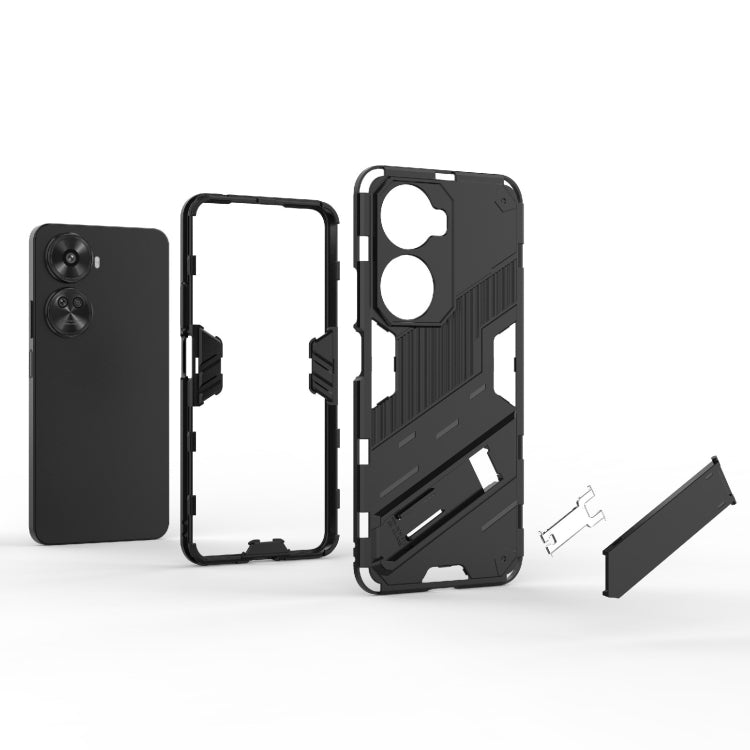 For Huawei nova 11 SE Punk Armor 2 in 1 PC + TPU Phone Case with Holder(White) - Huawei Cases by buy2fix | Online Shopping UK | buy2fix