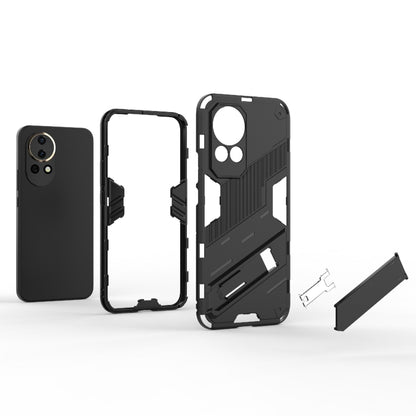 For Huawei nova 12 5G Punk Armor 2 in 1 PC + TPU Phone Case with Holder(Grey) - Huawei Cases by buy2fix | Online Shopping UK | buy2fix
