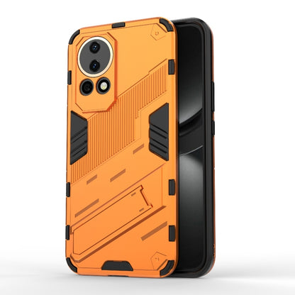 For Huawei nova 12 5G Punk Armor 2 in 1 PC + TPU Phone Case with Holder(Orange) - Huawei Cases by buy2fix | Online Shopping UK | buy2fix