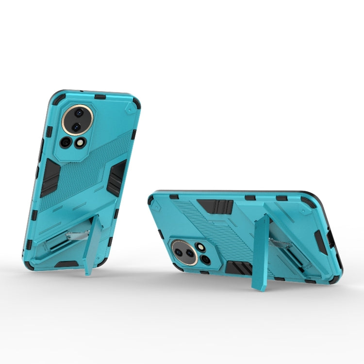 For Huawei nova 12 5G Punk Armor 2 in 1 PC + TPU Phone Case with Holder(Blue) - Huawei Cases by buy2fix | Online Shopping UK | buy2fix