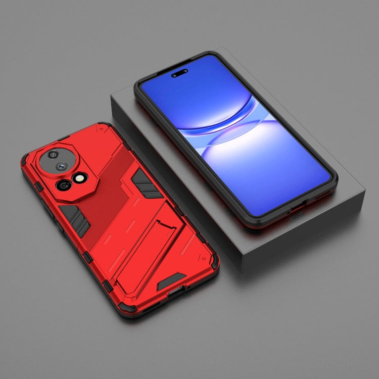 For Huawei nova 12 Pro Punk Armor 2 in 1 PC + TPU Phone Case with Holder(Red) - Huawei Cases by buy2fix | Online Shopping UK | buy2fix