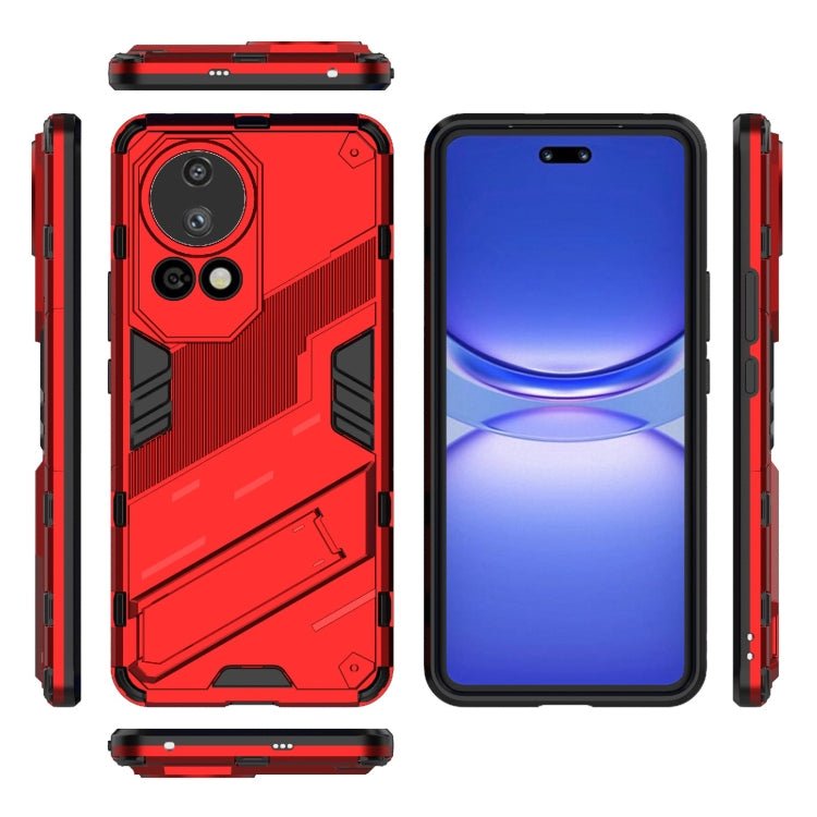 For Huawei nova 12 Pro Punk Armor 2 in 1 PC + TPU Phone Case with Holder(Red) - Huawei Cases by buy2fix | Online Shopping UK | buy2fix