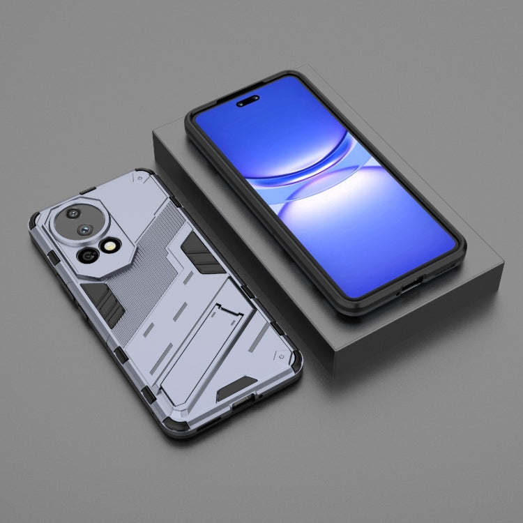 For Huawei nova 12 Pro Punk Armor 2 in 1 PC + TPU Phone Case with Holder(Grey) - Huawei Cases by buy2fix | Online Shopping UK | buy2fix