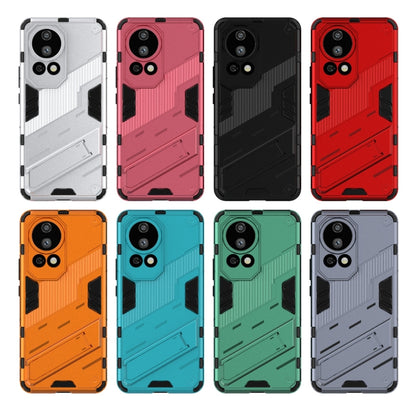 For Huawei nova 12 Pro Punk Armor 2 in 1 PC + TPU Phone Case with Holder(Grey) - Huawei Cases by buy2fix | Online Shopping UK | buy2fix