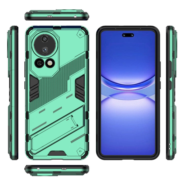 For Huawei nova 12 Pro Punk Armor 2 in 1 PC + TPU Phone Case with Holder(Green) - Huawei Cases by buy2fix | Online Shopping UK | buy2fix