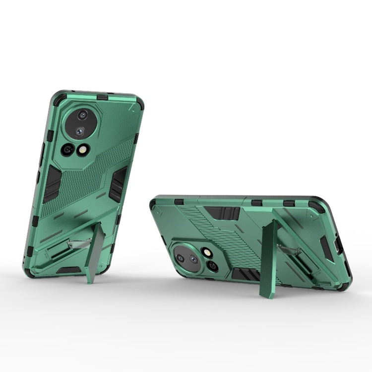 For Huawei nova 12 Pro Punk Armor 2 in 1 PC + TPU Phone Case with Holder(Green) - Huawei Cases by buy2fix | Online Shopping UK | buy2fix