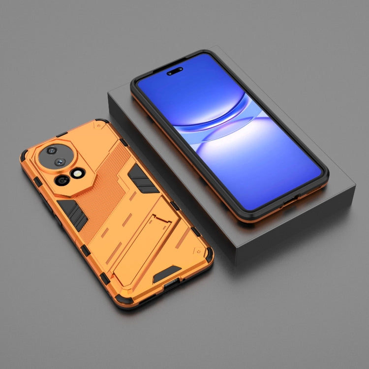 For Huawei nova 12 Pro Punk Armor 2 in 1 PC + TPU Phone Case with Holder(Orange) - Huawei Cases by buy2fix | Online Shopping UK | buy2fix