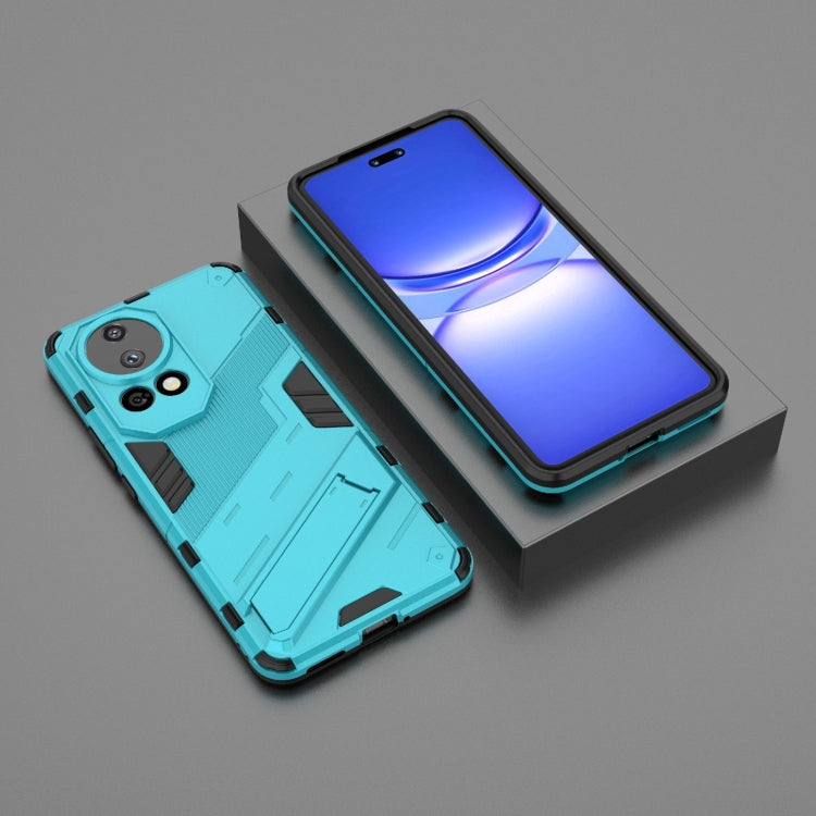 For Huawei nova 12 Pro Punk Armor 2 in 1 PC + TPU Phone Case with Holder(Blue) - Huawei Cases by buy2fix | Online Shopping UK | buy2fix
