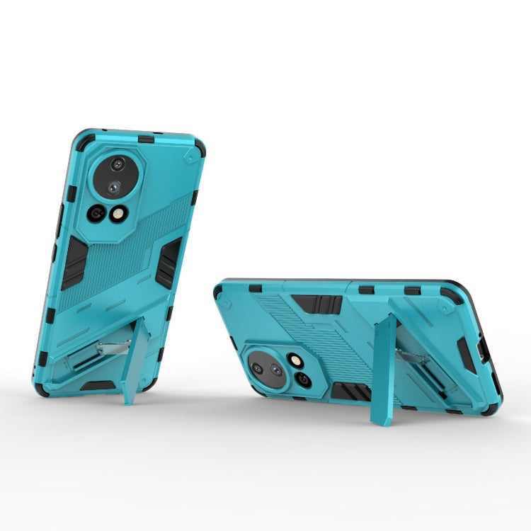For Huawei nova 12 Pro Punk Armor 2 in 1 PC + TPU Phone Case with Holder(Blue) - Huawei Cases by buy2fix | Online Shopping UK | buy2fix
