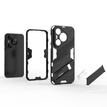 For Huawei Pura 70 Punk Armor 2 in 1 PC + TPU Phone Case with Holder(Black) - Huawei Cases by buy2fix | Online Shopping UK | buy2fix