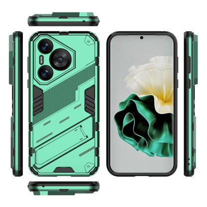 For Huawei Pura 70 Punk Armor 2 in 1 PC + TPU Phone Case with Holder(Green) - Huawei Cases by buy2fix | Online Shopping UK | buy2fix