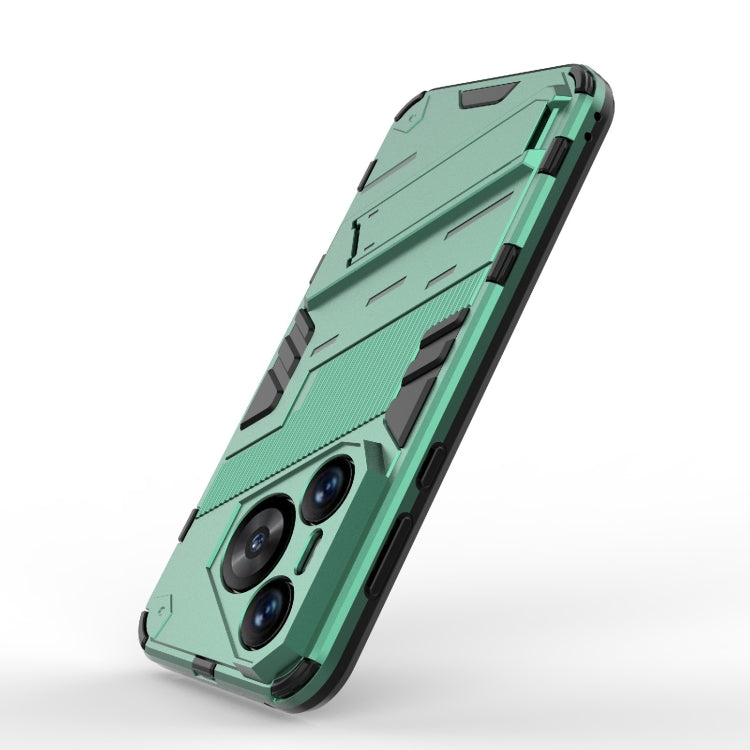 For Huawei Pura 70 Punk Armor 2 in 1 PC + TPU Phone Case with Holder(Green) - Huawei Cases by buy2fix | Online Shopping UK | buy2fix