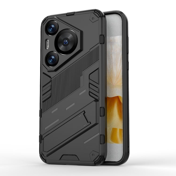 For Huawei Pura 70 Pro / 70 Pro+ Punk Armor 2 in 1 PC + TPU Phone Case with Holder(Black) - Huawei Cases by buy2fix | Online Shopping UK | buy2fix