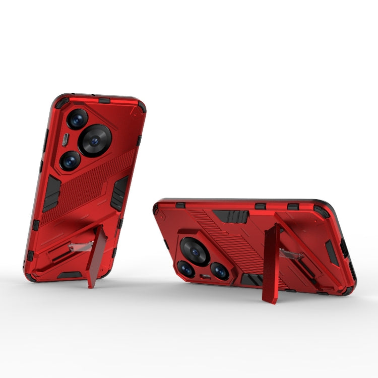 For Huawei Pura 70 Pro / 70 Pro+ Punk Armor 2 in 1 PC + TPU Phone Case with Holder(Red) - Huawei Cases by buy2fix | Online Shopping UK | buy2fix