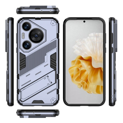 For Huawei Pura 70 Pro / 70 Pro+ Punk Armor 2 in 1 PC + TPU Phone Case with Holder(Grey) - Huawei Cases by buy2fix | Online Shopping UK | buy2fix