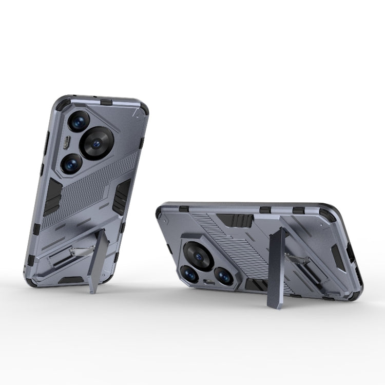 For Huawei Pura 70 Pro / 70 Pro+ Punk Armor 2 in 1 PC + TPU Phone Case with Holder(Grey) - Huawei Cases by buy2fix | Online Shopping UK | buy2fix