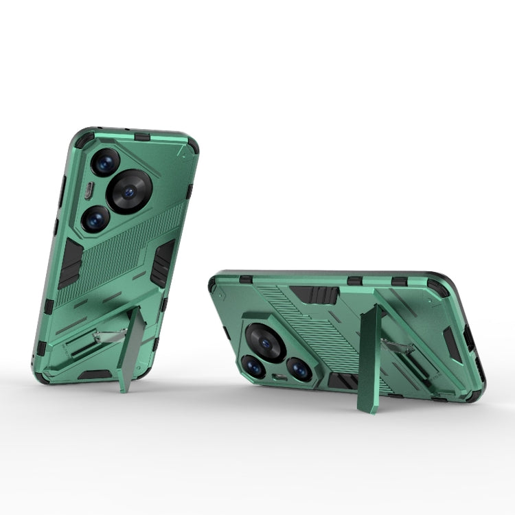 For Huawei Pura 70 Pro / 70 Pro+ Punk Armor 2 in 1 PC + TPU Phone Case with Holder(Green) - Huawei Cases by buy2fix | Online Shopping UK | buy2fix