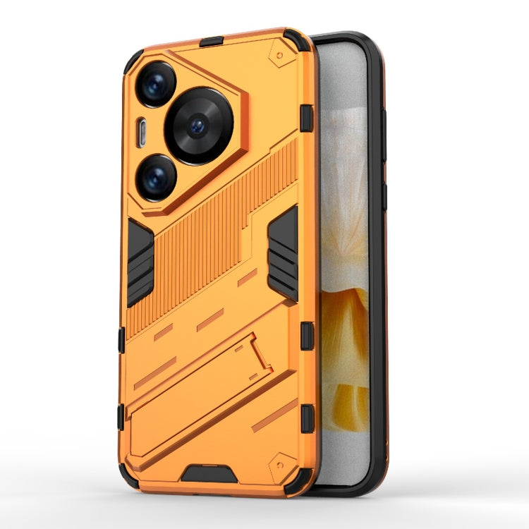 For Huawei Pura 70 Pro / 70 Pro+ Punk Armor 2 in 1 PC + TPU Phone Case with Holder(Orange) - Huawei Cases by buy2fix | Online Shopping UK | buy2fix