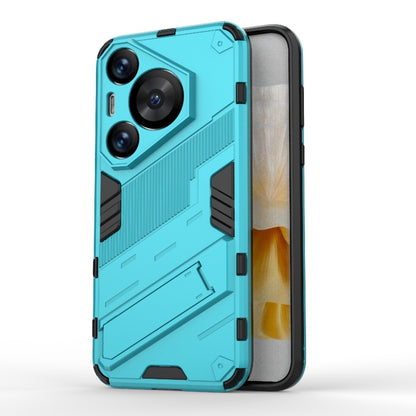 For Huawei Pura 70 Pro / 70 Pro+ Punk Armor 2 in 1 PC + TPU Phone Case with Holder(Blue) - Huawei Cases by buy2fix | Online Shopping UK | buy2fix