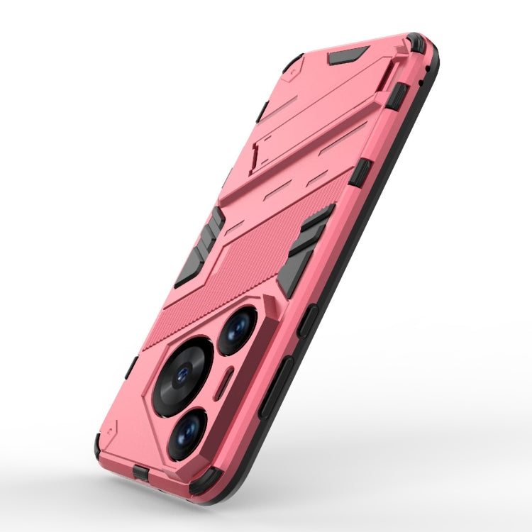 For Huawei Pura 70 Pro / 70 Pro+ Punk Armor 2 in 1 PC + TPU Phone Case with Holder(Light Red) - Huawei Cases by buy2fix | Online Shopping UK | buy2fix