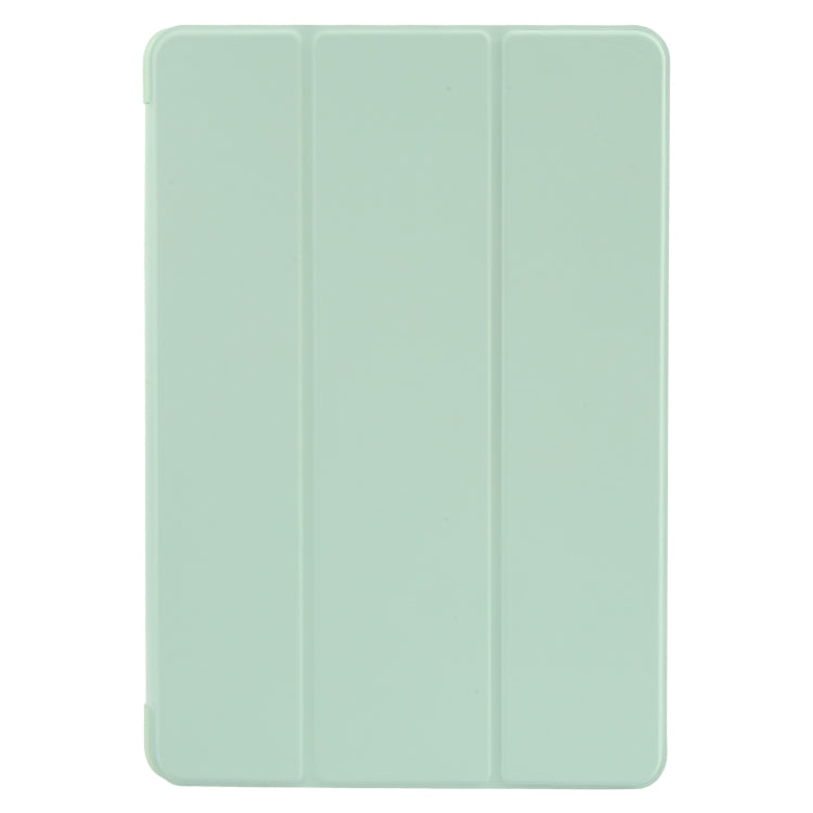 For Huawei MatePad SE 11 GEBEI 3-folding Holder Shockproof Flip Leather Tablet Case(Green) - Huawei by GEBEI | Online Shopping UK | buy2fix