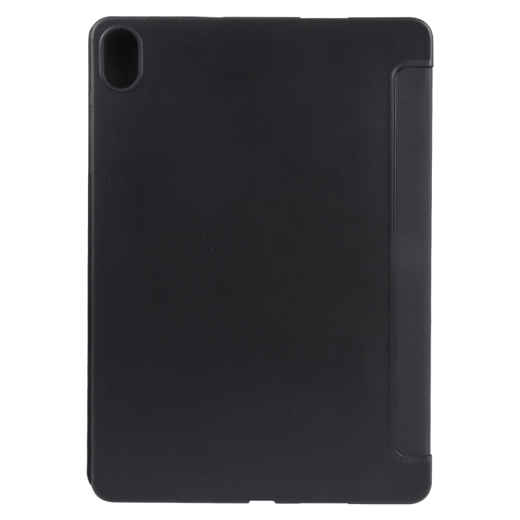 For Huawei MatePad SE 11 GEBEI 3-folding Holder Shockproof Flip Leather Tablet Case(Black) - Huawei by GEBEI | Online Shopping UK | buy2fix
