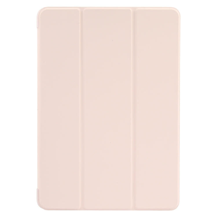For Huawei MatePad SE 11 GEBEI 3-folding Holder Shockproof Flip Leather Tablet Case(Pink) - Huawei by GEBEI | Online Shopping UK | buy2fix